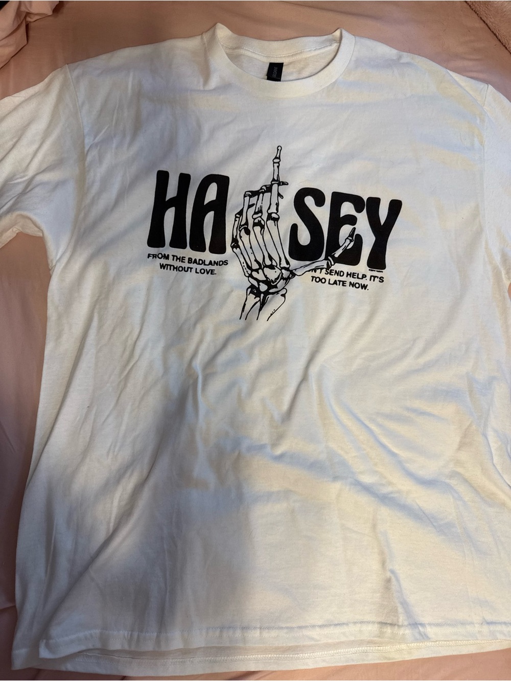 Halsey Skeleton Hand Graphic Tee - White